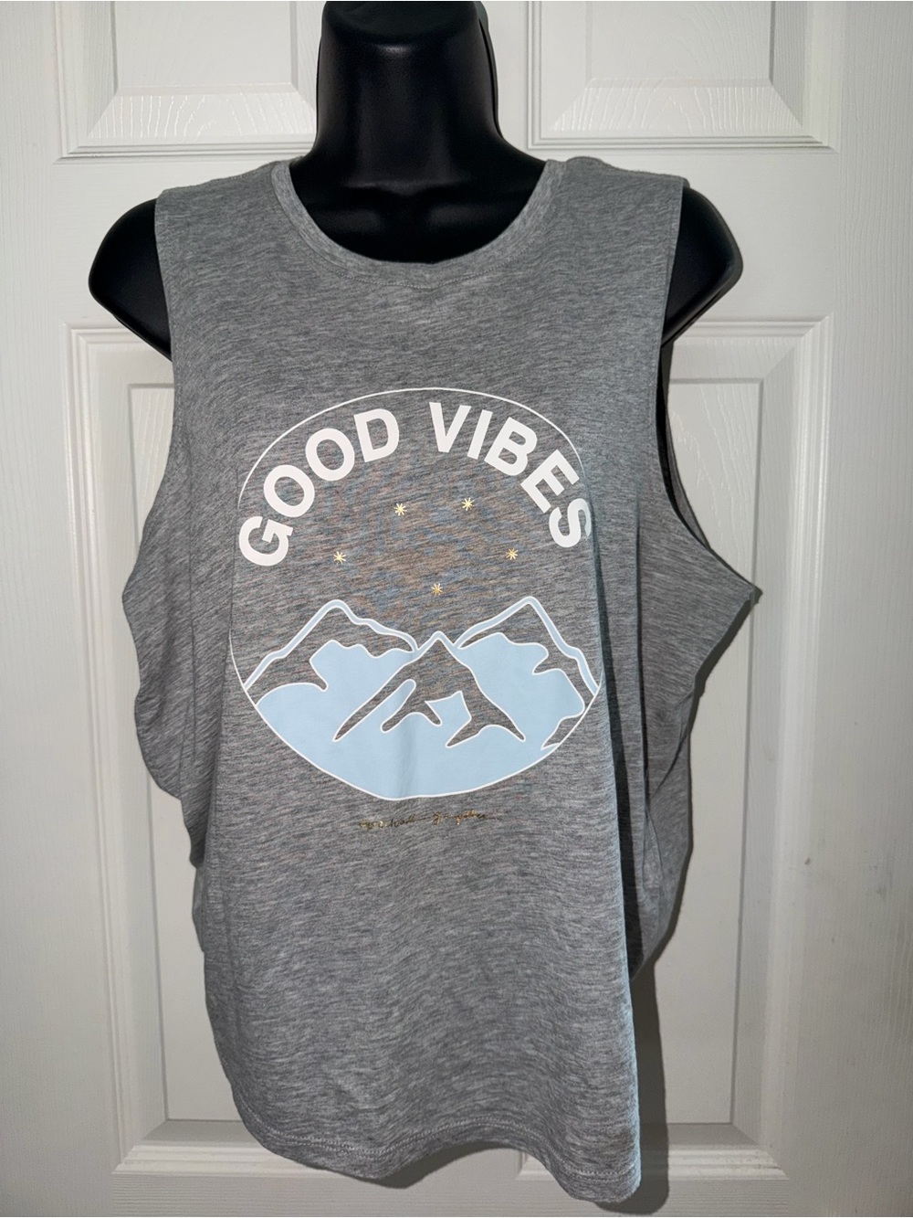 Spiritual Gangster Good Vibes Grey Muscle Tank